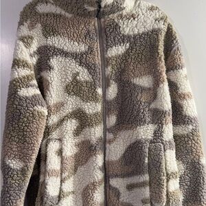Coldwater Creek Fuzzy Zip Up